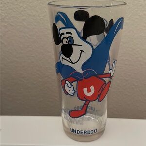 Underdog Glass Tumbler - Blue and Red